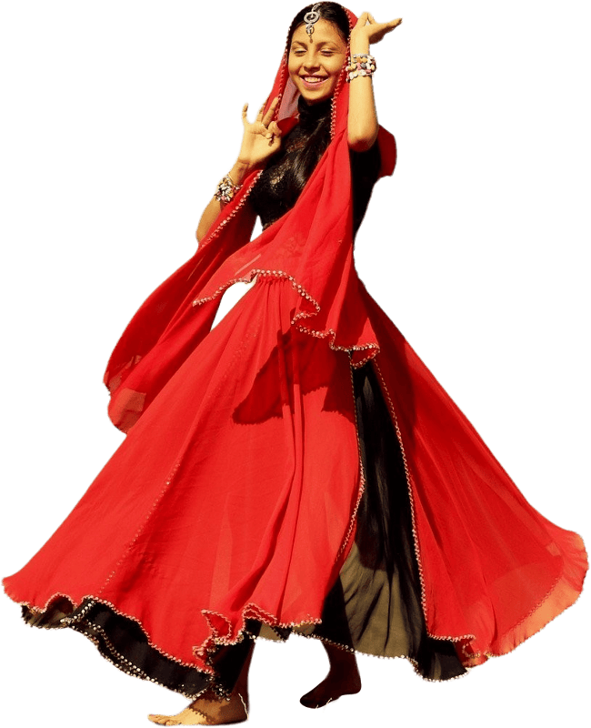 Dancing Girl wearing traditinal dress