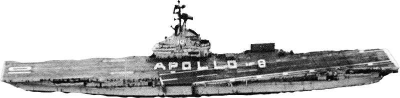 USS Yorktown CVS 10 Crew Forms Apollo 8 on Flight Deck 1968