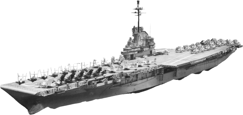 USS Yorktown CVA 10 Underway in 1956