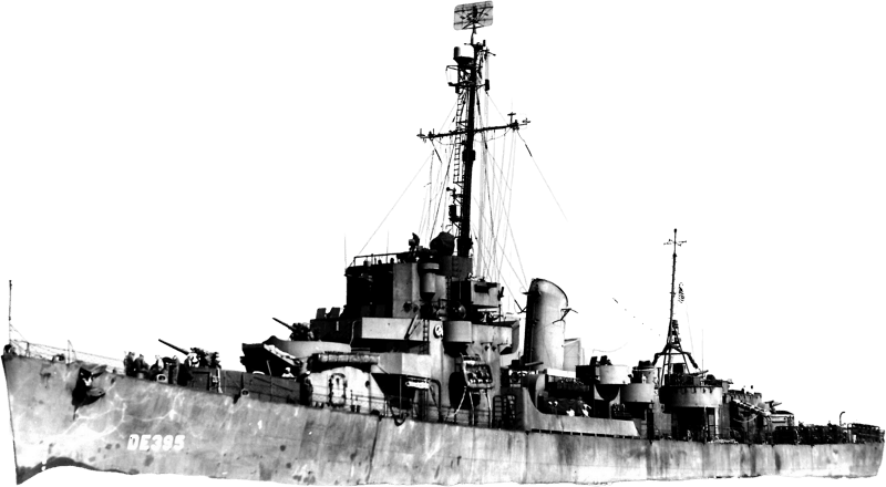 USS Willis De 395 Underway Circa in 1945