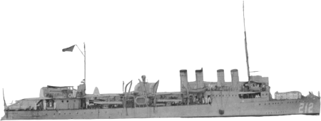 USS Smith Thompson DD 212 at Anchor in the 1920S Nh 108792
