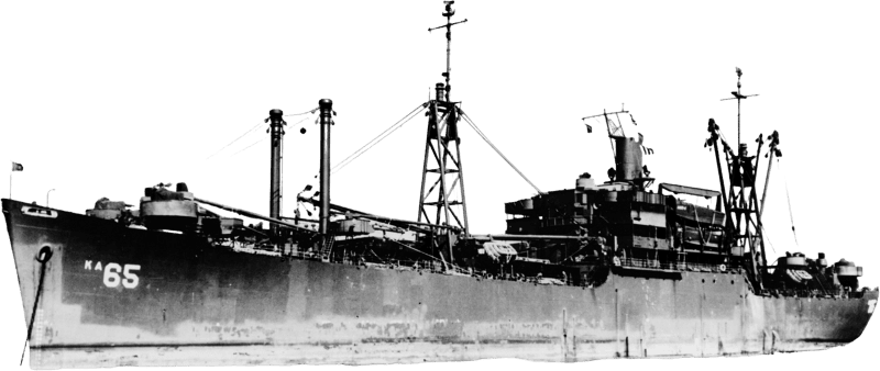 USS Shoshone Aka 65 at Anchor Circa in Late 1945 Nh 78594