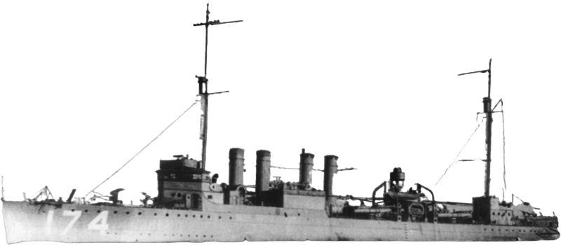 USS Rizal DD 174 at Sea Circa in 1920 Cph 3A26858