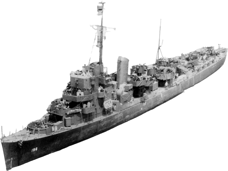 USS Rinehart De 196 Underway Off New York City Usa on 8 June 1945 19 N 84965 Pho Original