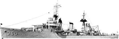 USS Phelps DD 360 at Anchor Circa in the Late 1930S Nh 66339