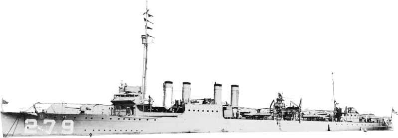 USS Meyer DD 279 at Anchor Circa 1920 1922 Nh 46254