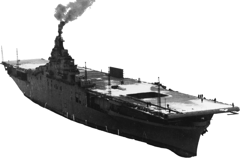 USS Lexington CV 16 Steams Through Floating Ice in Boston Harbor Massachusetts U Original