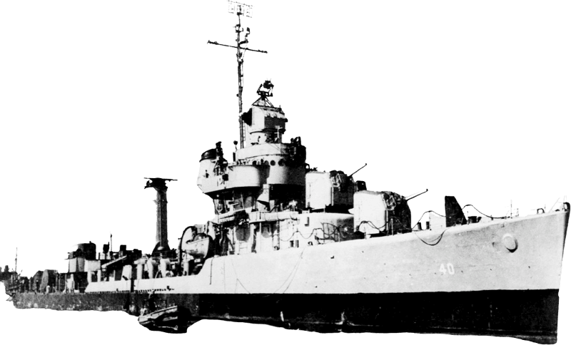 USS Knight Dms 40 Circa in 1945 Ua 571 24