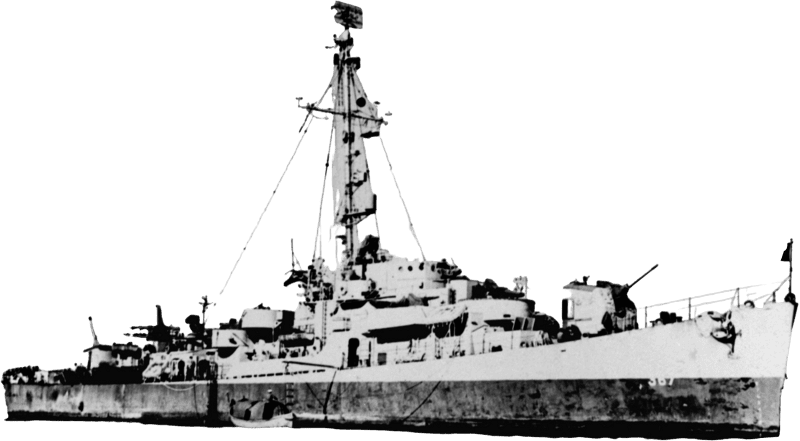 USS French De 367 at Anchor Off San Francisco California Usa Circa in 1945 Nh 79 Original