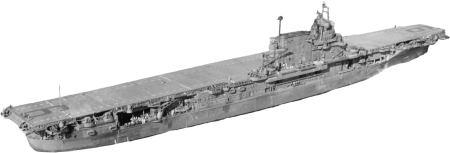 USS Enterprise CV 6 Underway in Puget Sound September 1945