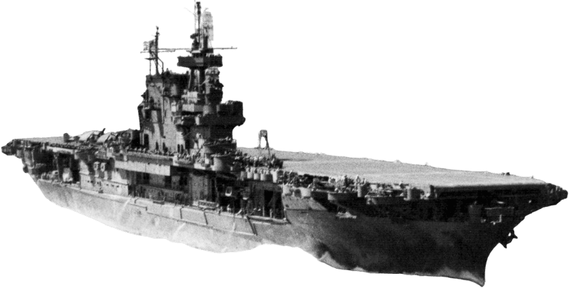 USS Enterprise CV 6 and USS Lexington CV 16 at Sea in June 1944