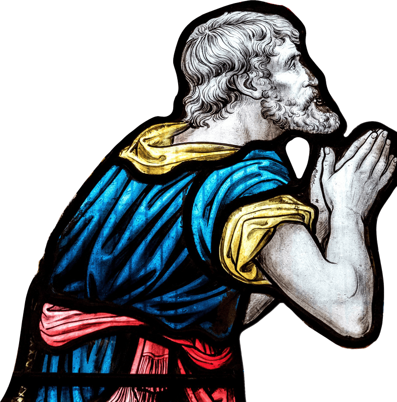 Man in Blue and Yellow Robe