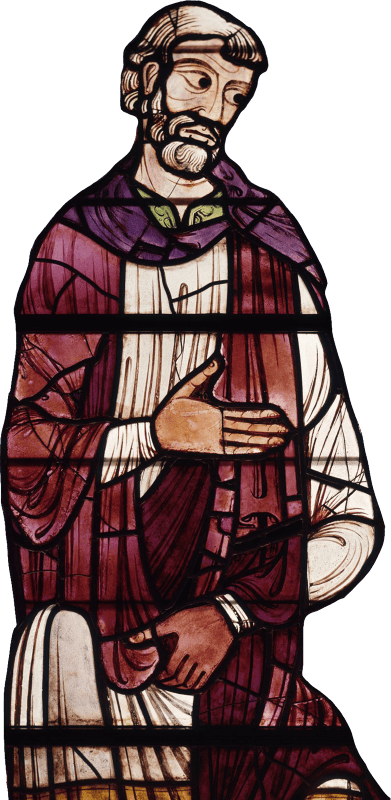 French Stained Glass Window with an Apostle or Ancestor of Christ Walters