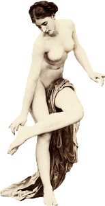 Sensual Nude Portrait ca 1870-1890