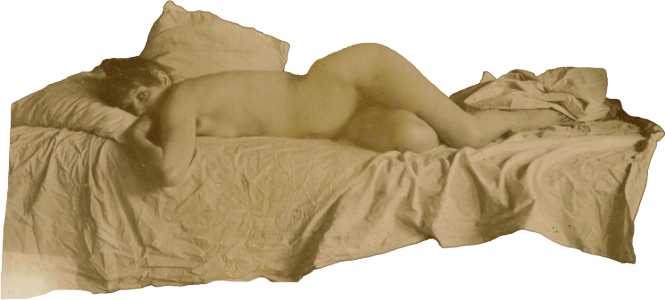 Breitner Marie Jordan Naakt Liggend Op Een Bed Illustration
