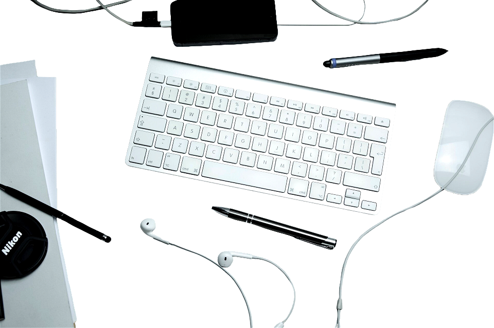 Apple Computer Keyboard on Table