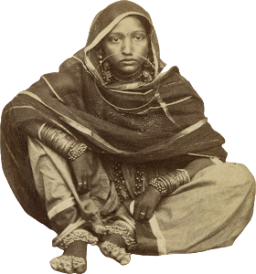 Unknown woman in india before 1880