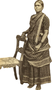 Unknown klingalese woman from madras india around 1880