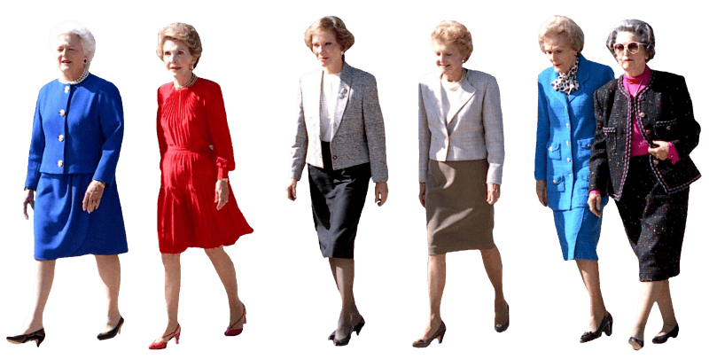 First ladies barbara bush nancy reagan rosalynn carter betty ford pat nixon
