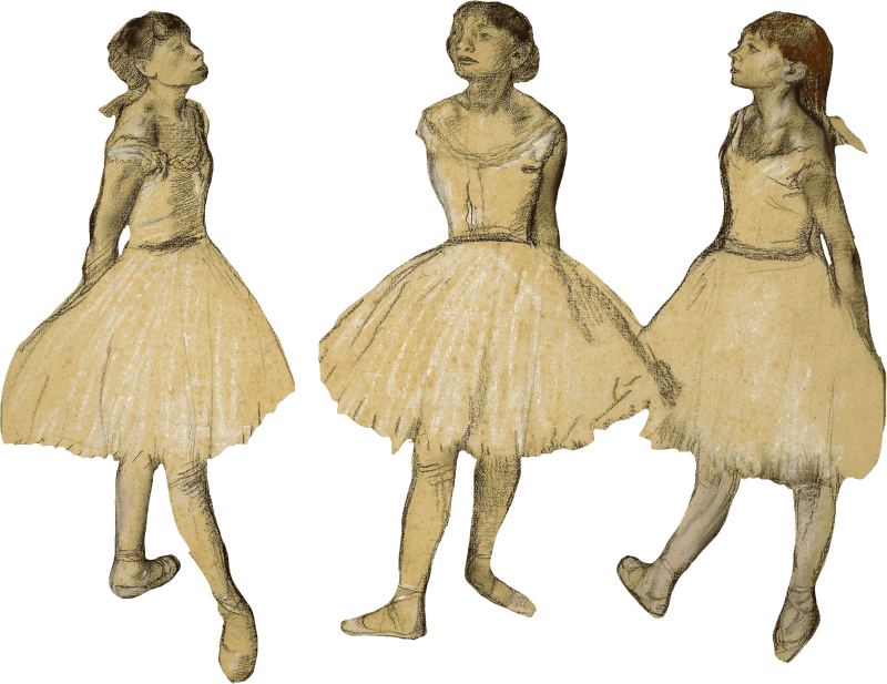 Degas three studies of a dancer in fourth position 1962 703