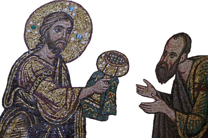 Christ and st paul eucharist cycle