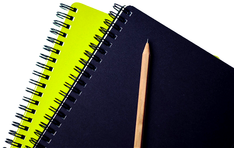Black notebook paper