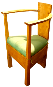Armchair designed by mackay hugh baillie scott made by dresdner werkstatten fur
