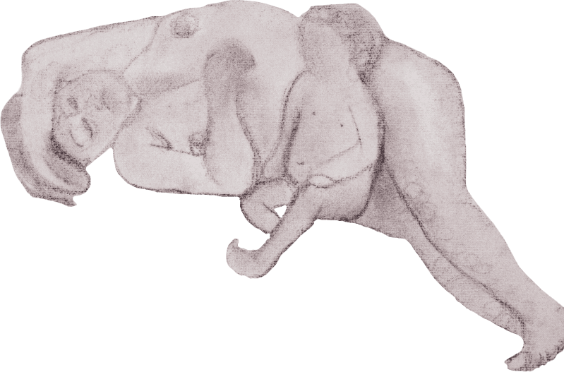 Reclining mother and child 1906