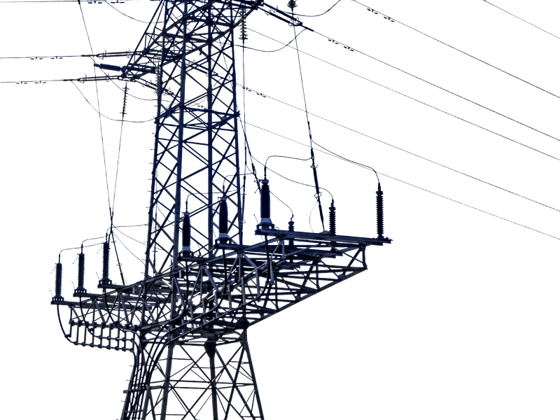 Power line electricity high voltage