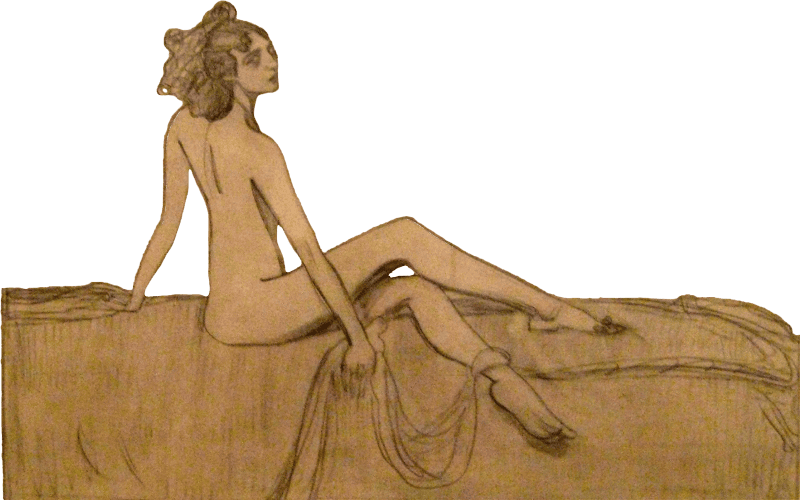 Portrait of ida rubenstein drawing 1910 gtg