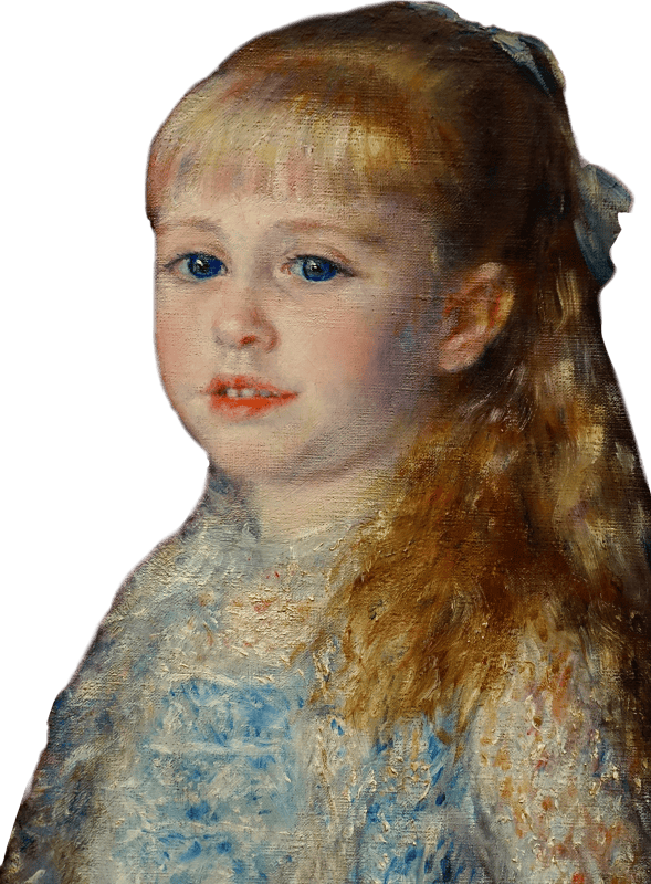 Pink and blue the cahen d anvers girls by pierre auguste renoir detail 2 1881 oi