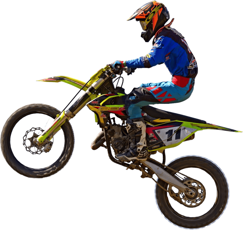 Person doing stunt in motocross dirt bike