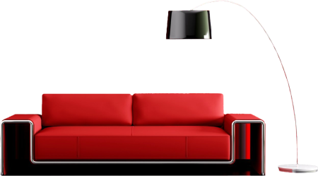 Modern interior with sofa 3d render