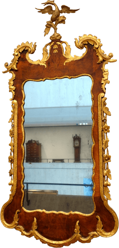 Looking glass england 1750 1770 mahogany and gilded softwood chazen museum of ar