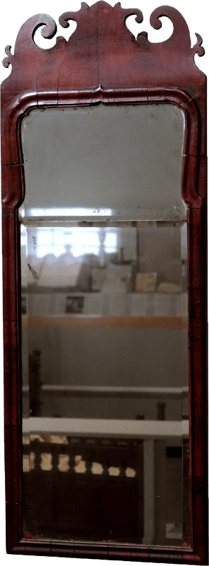 Looking glass england 1735 1770 walnut veneer spruce pine glass concord museum c