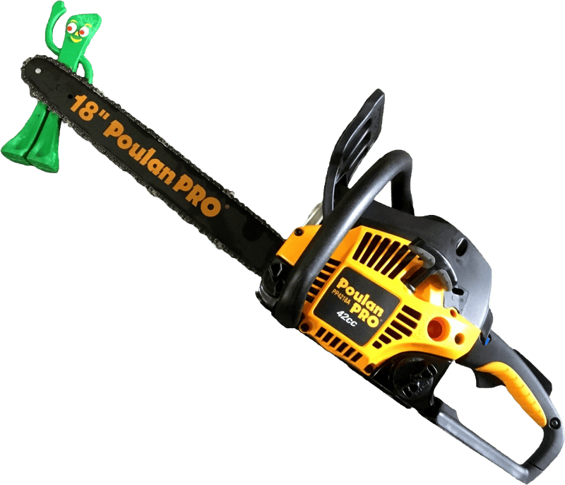 Happiness is a new chain saw