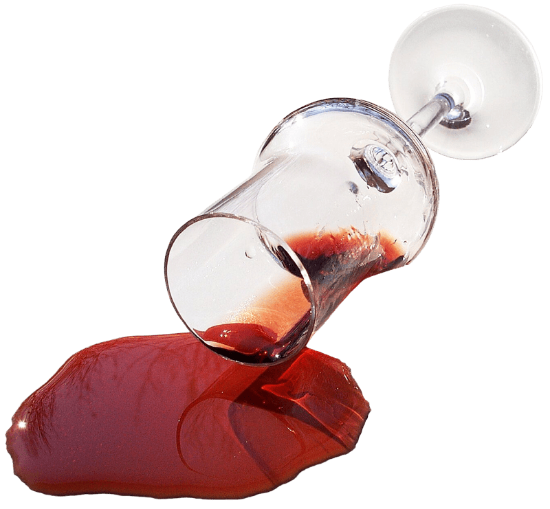 Glass red liqueur