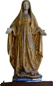 Yerville seine mar eglise statue 19 sainte vierge au serpent