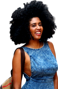 Woman with afro
