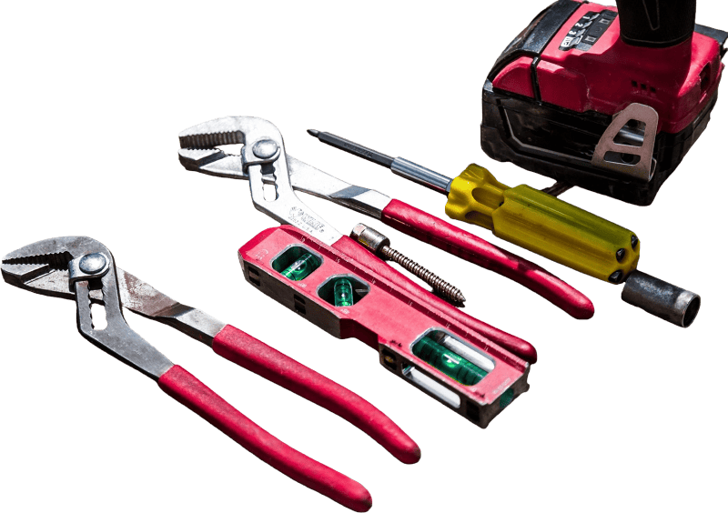 Tools lined up