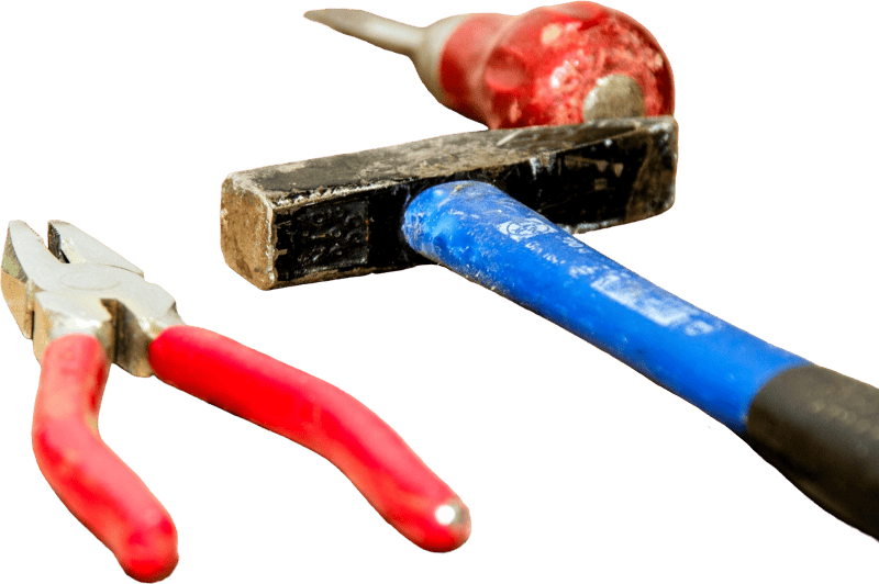 Tools hammer pliers