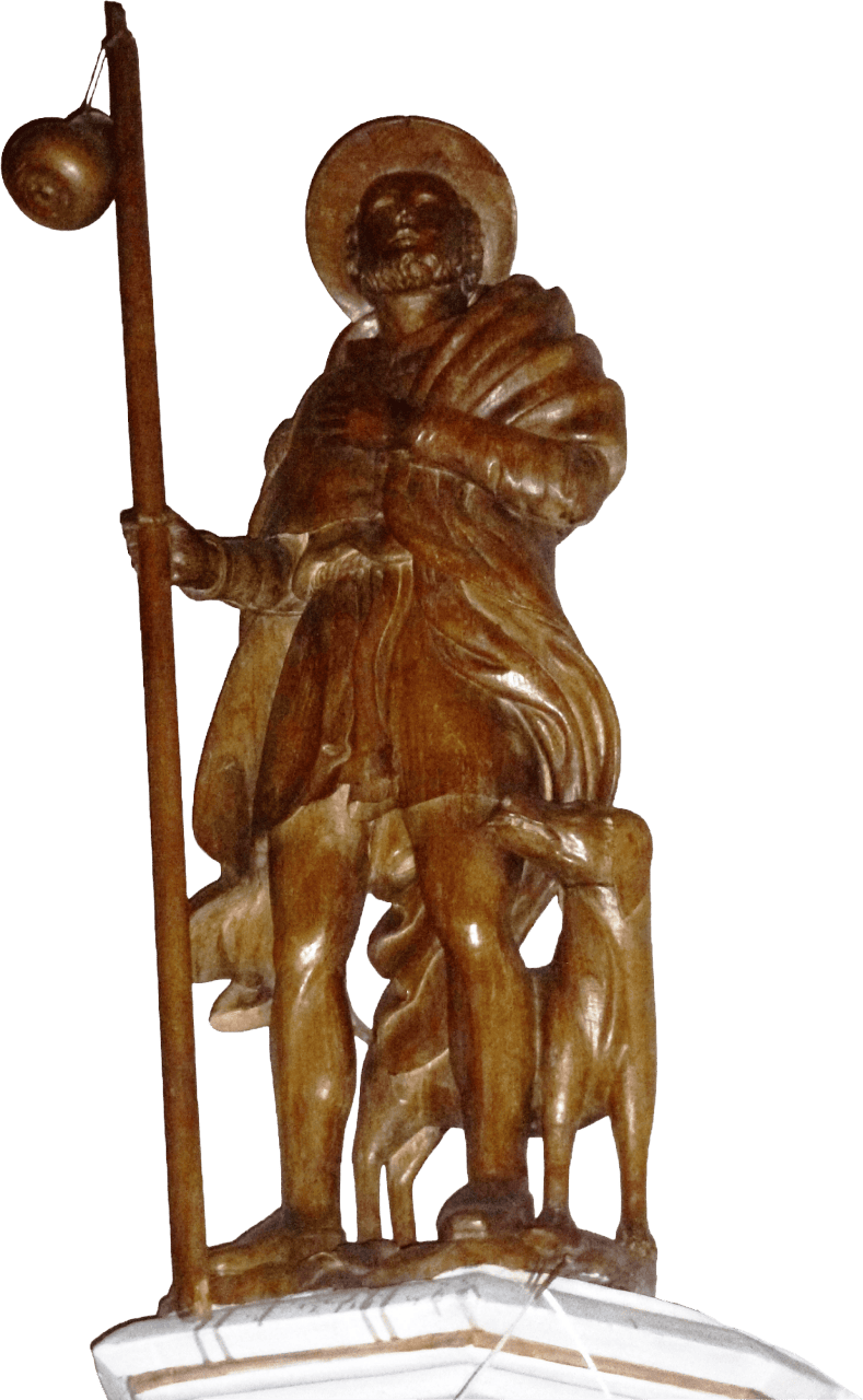 Thiberville eure fr eglise saint taurin statue saint roch pelerin photo original