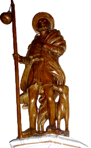 Thiberville eure fr eglise saint taurin statue saint roch pelerin photo original