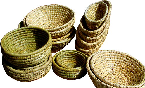 Straw basket wicker basket handmade product