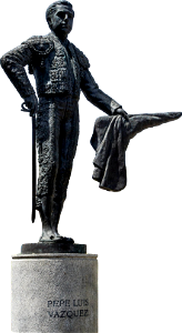 Statue pepe luis vazquez seville spain