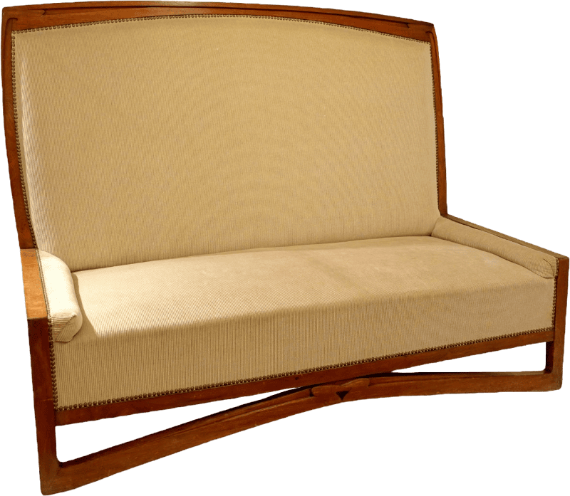 Sofa from the director s room of the revue blanceh by henry van de velde 1899 wa
