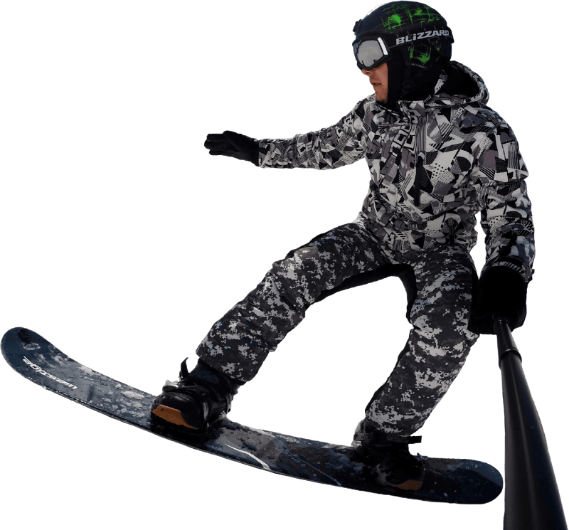 Snowboard mountains skis