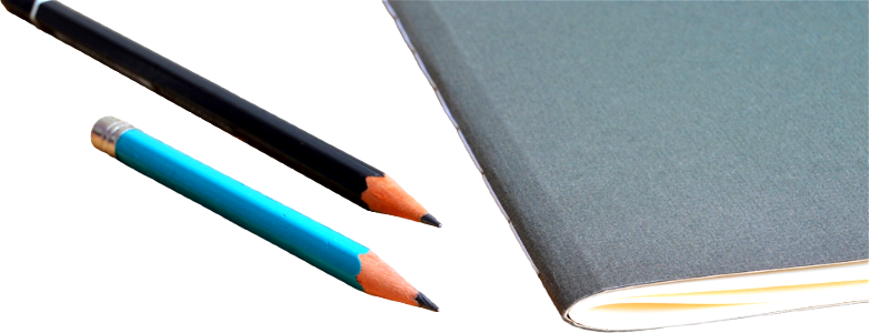 Sketchbook and pencils