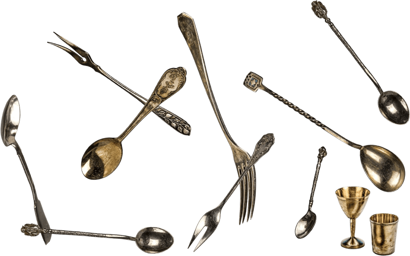 Silver glass laying