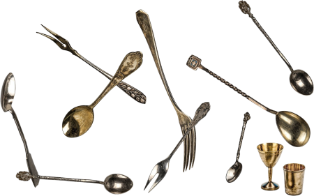 Silver glass laying
